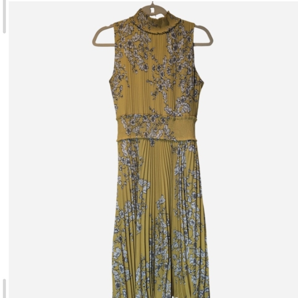 Nanette Lepore Dresses & Skirts - Nanette Lepore Yellow and Blue Floral Midi Dress
